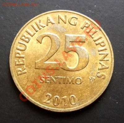 ФИЛИППИНЫ 25 сентаво (2010) до 18.12 (22.00) - Филиппины 25 сентимо (2010) Р