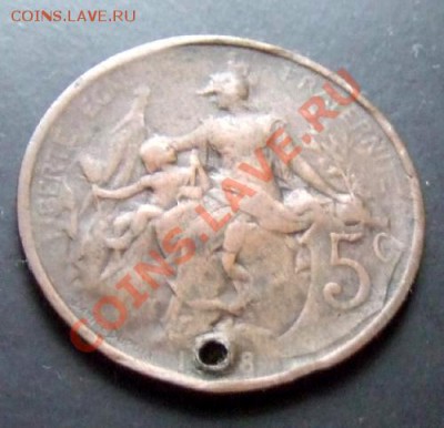 ФРАНЦИЯ 5 сантимов (1908) до 18.12 (22.00) - Франция 5 сантимов (1908) Р