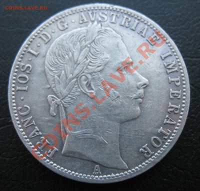 1861, Австрия, 1 Fl, серебро, до 18.12 в 21-00 мск - 1861 флори