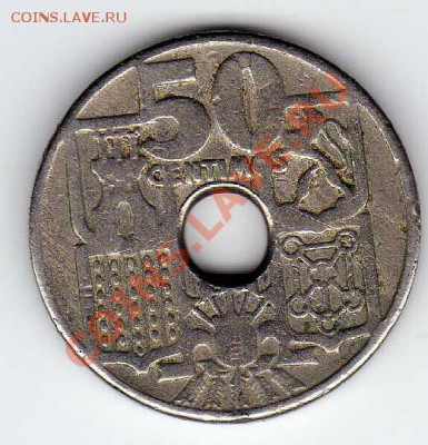 ИСПАНИЯ 50 СЕНТИМО 1949 ДО 20.12.12 В 22.00МСК (3401) - img340