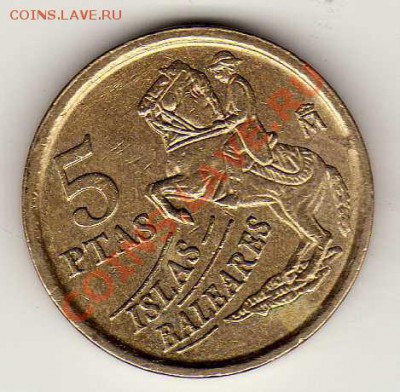 ИСПАНИЯ 5 ПЕСЕТ 1997 БАЛЕАРСКИЕ О-ВА ДО 20.12.12-22Ч (3401) - img344