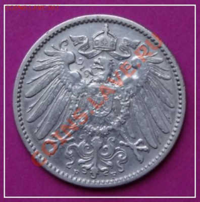 Германия 1 марка 1906, 1907 гг. до 22.12.12 в 22.00 - 1 марка 1907 FF ав