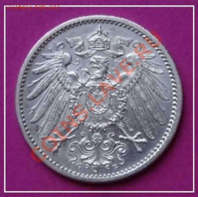 Германия 1 марка 1914, 1915 гг. до 22.12.12 в 22.00 - 1 марка 1915 GG ав