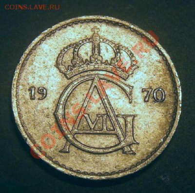 ШВЕЦИЯ 10 эре (1970) до 26.12 (22.00) - Швеция 10 эре (1970) А