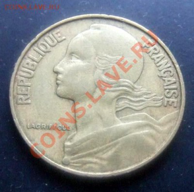 ФРАНЦИЯ 20 сантимов (1968) до 26.12 (22.00) - Франция 20 сантимов (1968) А