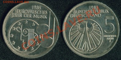 Германия(ФРГ) 5 марок 1985 г. до 22:00мск 28.12.12 - 1985