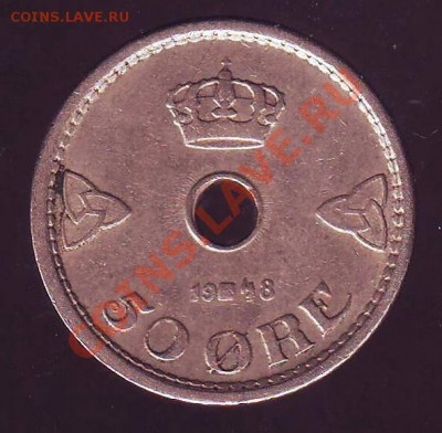 НОРВЕГИЯ.50 ОРЕ.1948. до 28.12.12 в 22.00мск - норвегия 50 оре 1948.1.JPG