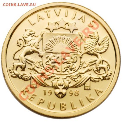 ЛАТВИЯ. Первая Республика и Современные Монеты - 100 latu 1998 a.JPG