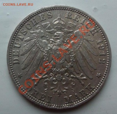 ( Аg ) Германия Бавария 3 марки 1912г до 29.12.12 в 22.00 - 101_2569