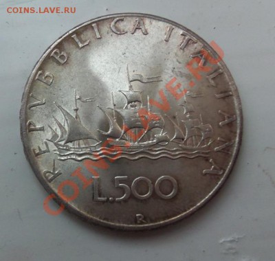 ( Аg ) Италия 500 лир Корабли 1958г до 29.12.12 в 22.00 - 101_2701