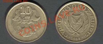 Кипр 10 центов 1988 - Кипр-10-центов-1988