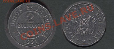 Боливия 2 боливано 1991 - Боливия-2-боливано-1991