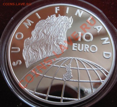 10 евро, Финляндия, Серебро. Разные года. - image