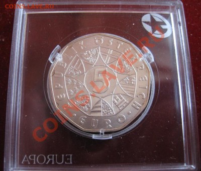 Австрия 5 евро, 2004,2005г. Серебро. - image