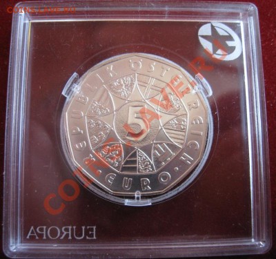 Австрия 5 евро, 2004,2005г. Серебро. - image