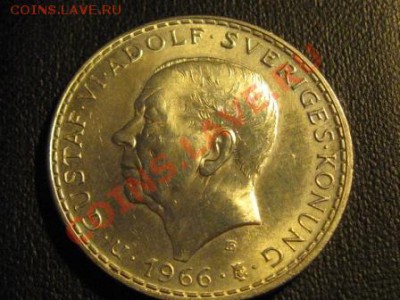 5 Крон Швеция 1966 год.Состояние AU.Серебро. - IMG_0909.JPG