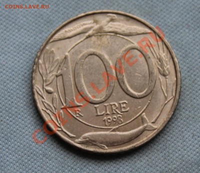 ИТАЛИЯ 100 лир 1998г. ПТИЦА и ДЕЛЬФИН до 1.01.13г.в 22-00 - IMG_3920.JPG