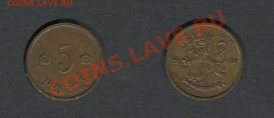 Финляндия 5 пенни 1938 - Финляндия-5-пенни-1938