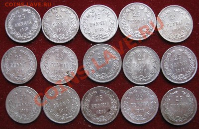 25 пенни Рус. Фин. Лот 50 шт. Разные года до 03.01.2013 - image