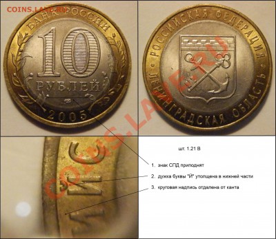 10 рублей Ленинградская область, определение шт. (УП) - PC292079.JPG