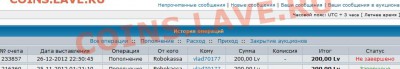 Не перевились деньги на личный счет в форум. - stat