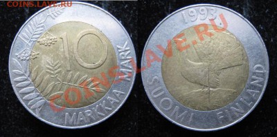 М )  до 06-01-13  22-00 - Финляндия 10 марок 1993