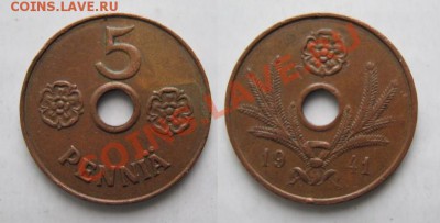 Финляндия 5 пенни 1941 до 07-01-13  22-00 - Финляндия 5 пенни 1941