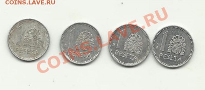 1 пессета4штуки - 1 pesseta