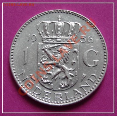 Нидерланды 1 гульден 1956 до 07.01.13 в 22.00 - Нидерланды 1 гульден 1956 рев