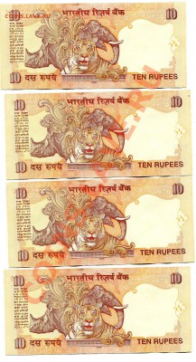 Индия 10 рупий 2009, 4 шт. серия, до 10 янв 23.00 - India 10  4 2sd