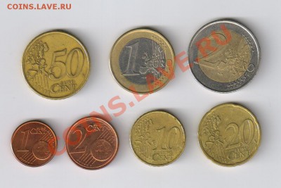 ГРЕЦИЯ набор монет от 1 цента до 2 Евро до 05.01.2013г 21-00 - 6 монет ГРЕЦИЯ 001