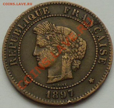 ФРАНЦИЯ - 5 сантимова 1897 А - до 12 января - 674