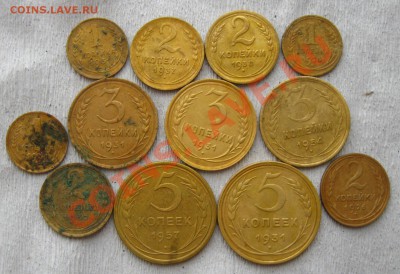 СССР.Лот монет 1,2,3,5 копеек(12 шт.),до 11.01.13 в 22:10МСК - h 025