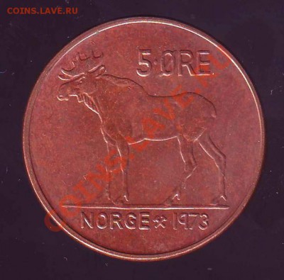Норвегия.5 Оре.1973.Лось. до 14.01.13 в 22.00мск - норвегия 5 оре 1973 10001.JPG