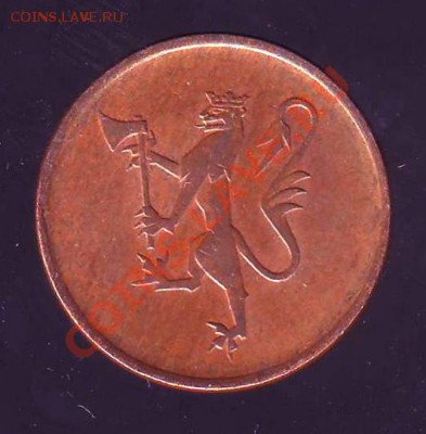 Норвегия.5 Оре.1977.Лев. до 14.01.13 в 22.00мск - норвегия 5 оре 1977 2.JPG