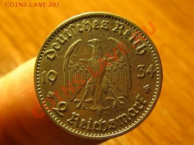 2 Рейхсмарки 1934 год.Кирха Подпись.А. - IMG_1137.JPG
