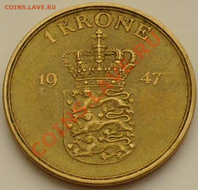 НОРВЕГИЯ - 1 крона 1947 - до 16 января - 824