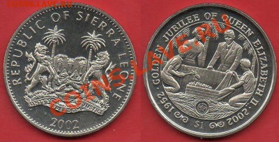 Сьера Лионе: 1$ 2002 Золотой юбилей до 15.01.13, 22-00 - Сьера Лионе 1 доллар 2002