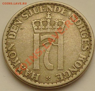 НОРВЕГИЯ - 1 крона 1954 - до 17 января - 833
