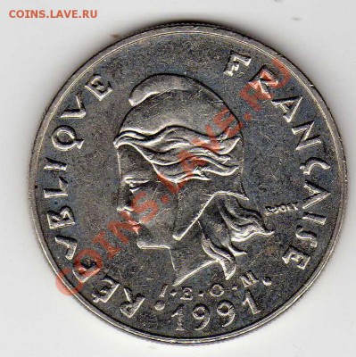 Н.КАЛЕДОНИЯ 20 ФРАНКОВ 1991 ВОЛЫ 17.01.13 В 22.00МСК (4071) - img916