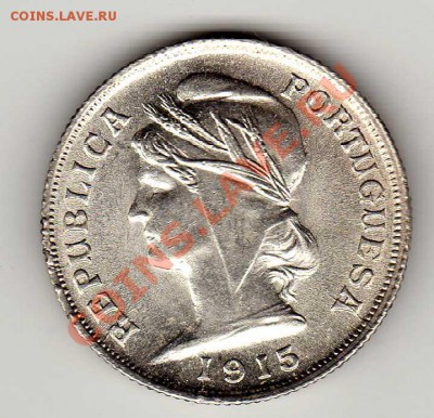 Ag ПОРТУГАЛИЯ 10 СЕНТАВО 1915 ДО 17.01.13 В 22.00МСК (4066) - img970