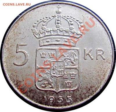 V21 Ag Швеция 5 крон 1955 до 19.01 в 22°° - V21 Sweden 5kr 1955_2