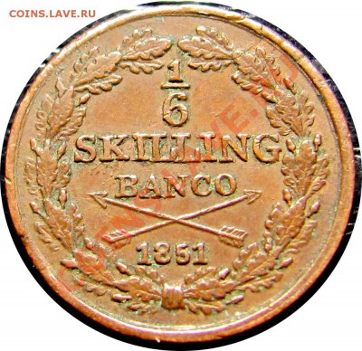 6 Скиллинга 1851 до 18.01 в 22°° - V26 1-6 sk bco 1851_1