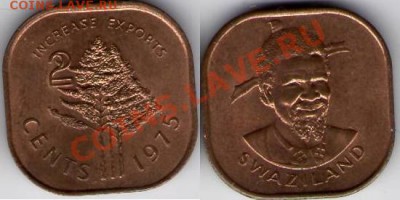 >Квадрат< Свазиленд 2 цента 1975 до 19.01.13 22:45 - Свазиленд 2 цента 75
