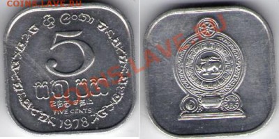 >Квадрат< Шри Ланка 5 центов 1978 до 19.01.13 22:45 - Шри Ланка 5 центов 78