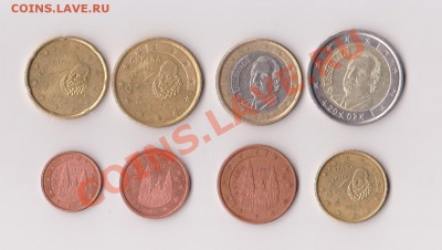 С РУБЛЯ!!! Подборка Евро Испании (8 монет) до 16.01 22:00 - euro-spa-2