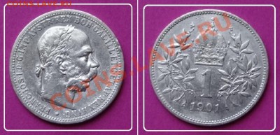Австрия 1 крона 1901, 13, 15 гг. до 20.01.13 в 22.00 - 1 крона Ав. 1901.JPG