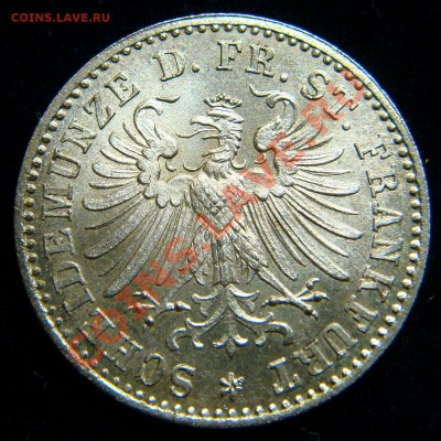 UNC 1 крейцер Франкфурт-на-Майне 1866 с рубля! - 2