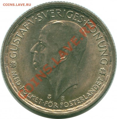 V49 Ag Швеция 2 кроны 1947 до 23.01 в 22°° - V49 Sweden 2 Kr 1947_2