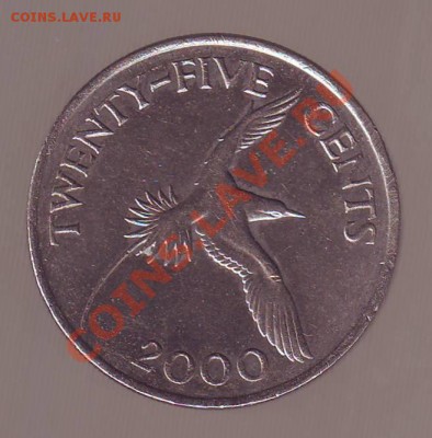 БЕРМУДЫ.25 ЦЕНТОВ.2000. ПТИЦА. до 24.01.13 в 22.00мск - бермуды 25 центов 2000.JPG